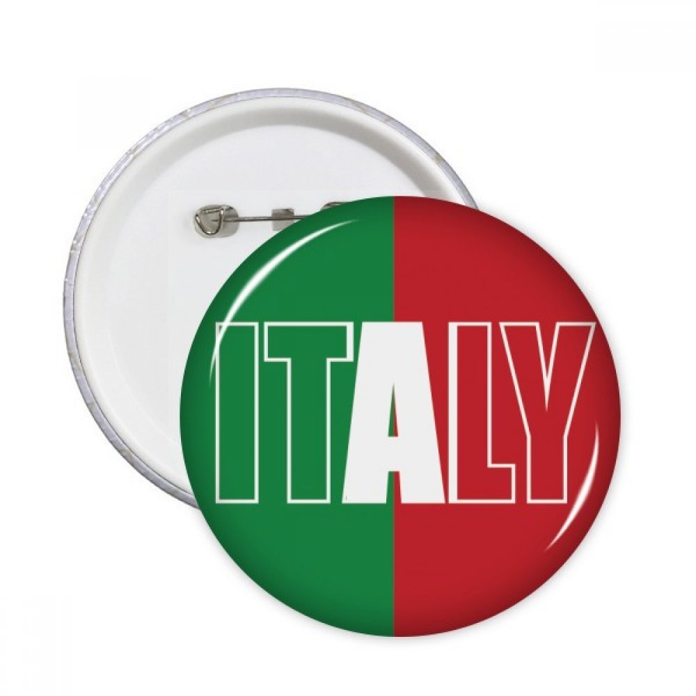 Badge Italie drapeau rond bouton épingle pour vêtements - 3