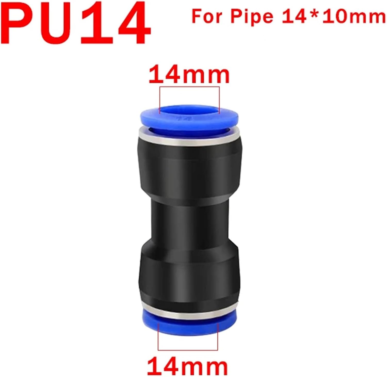 50PCS Pneumatic Fittings Quick Air Connector Hose Tube Fitting Plastic PU PG 4mm 6mm 8mm 10mm 12mm Push Into(PU 14)