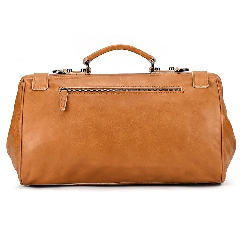 Vintage Tote Bag Leather Single Shoulder Duffle Trendy Travel Bag Men's Plant-tanned Leather Crossbody Bag3