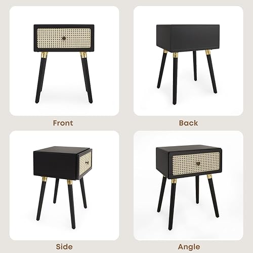 Miniatura 70 de Bme Dinkee - Base de cama de tamaño matrimonial sin cabecera, 15 pulgadas, minimalista y moderna, madera de acacia, 12 listones de madera para