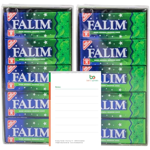 Bens Garden Bundle: Falim Kaugummi Minze 2er Pack inkl Notizblock
