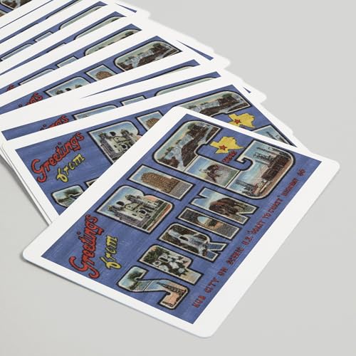 Baraja de poker escena Big Spring Texas 52 cartas miniatura 5