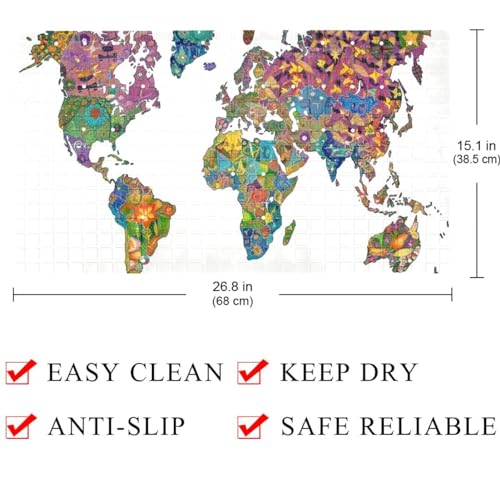 Tapis de bain antidérapant à séchage rapide et durable Call for Peace