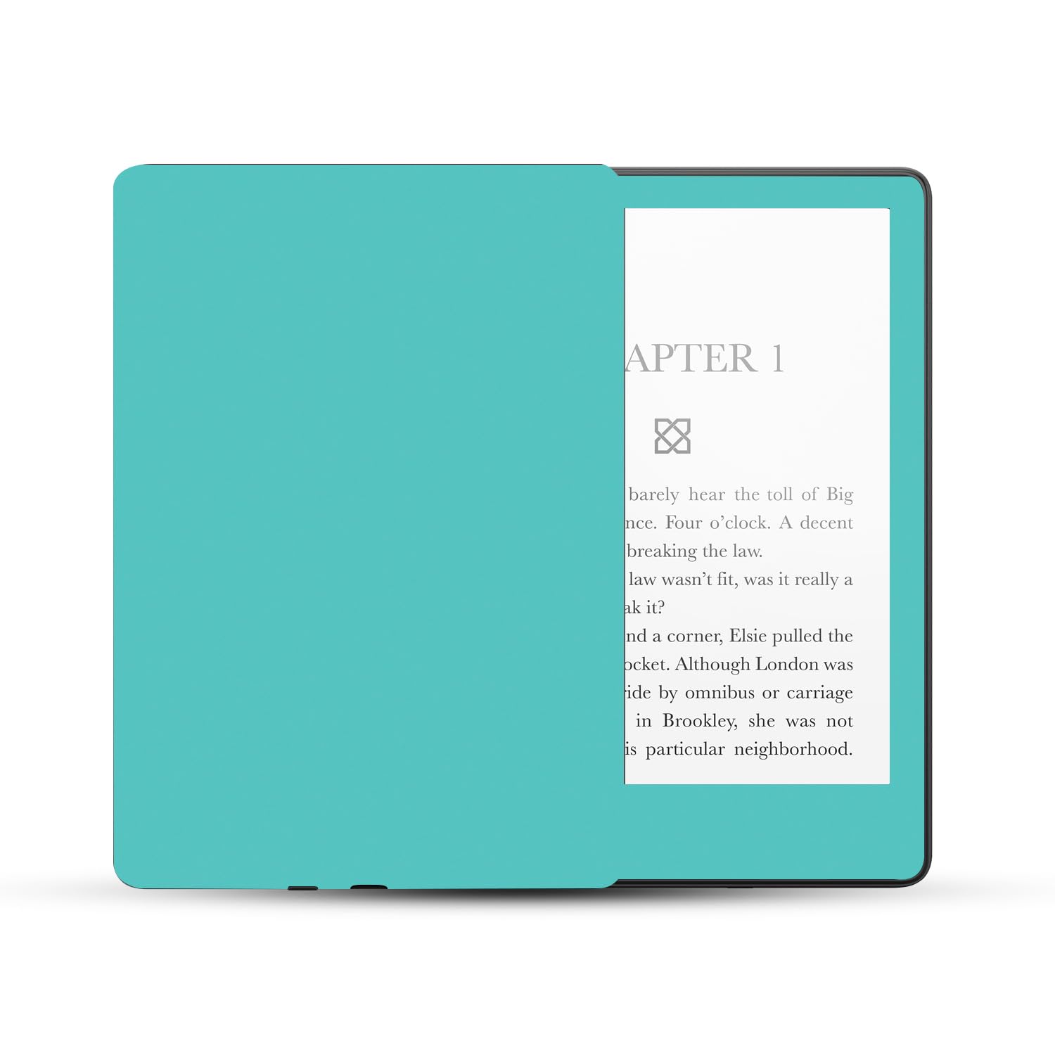 MightySkins Skin Compatible with Amazon Kindle Paperwhite 5 6.8-inch 11th Gen (2021) Full Wrap - Solid Turquoise | Protective, and Unique Vinyl Decal wrap Cover | Easy to Apply | Made in The USA