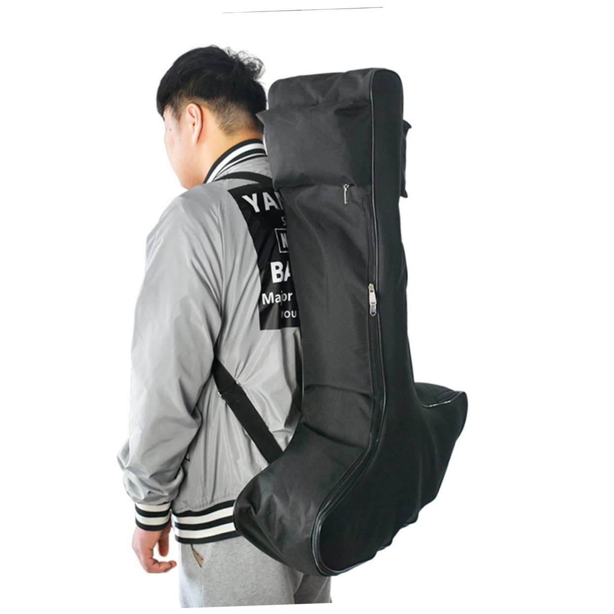 Kisangel Shape Bag Large Capacity Canvas Backpack with Pockets for Outdoor Storage -wear Design Multi-Purpose Side Pockets Comfortable Carrying Black