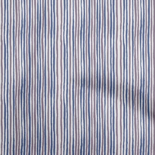 oneOone Georgette Viscose Blue Fabric Stripes Dress Material Fabric Print Fabric By The Yard 42 Inch Wide-17