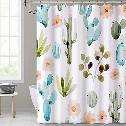 Cactus and Succulent Shower Curtain Ideas [2024 ]