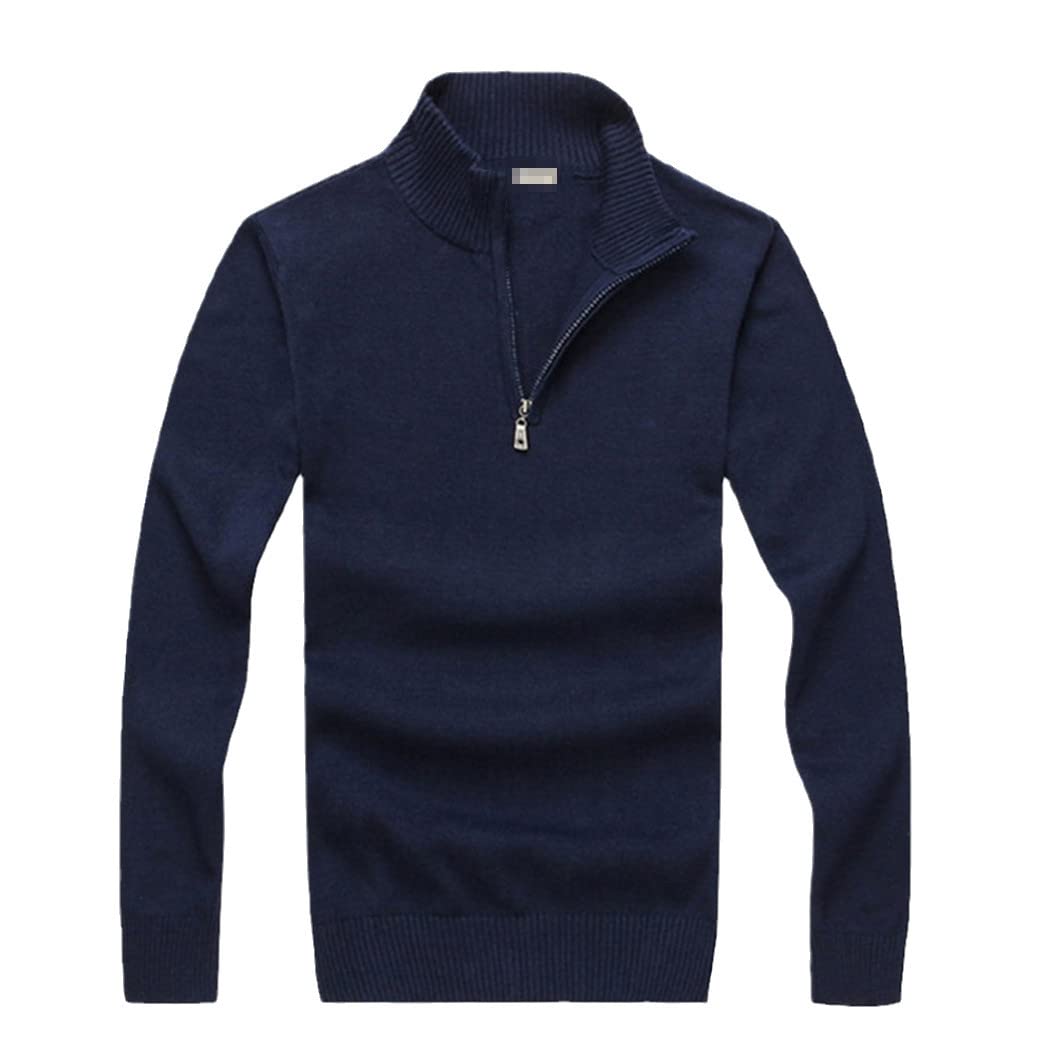 Cardigan homme coton grande taille XXXL gilet zippé col montant contre le froid
