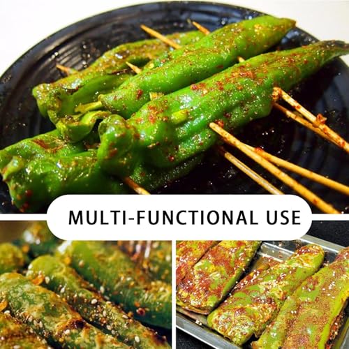 Soporte para asar pimientos en parrilla y ahumador con herramienta descorazonadora 6