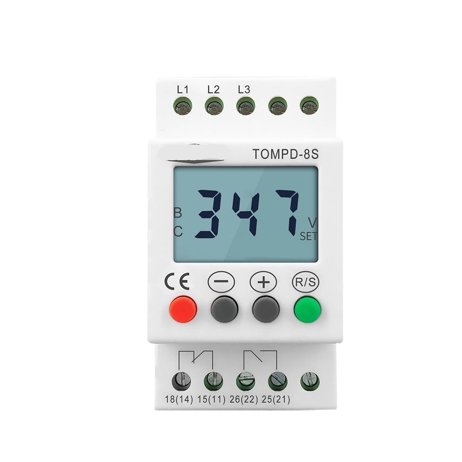 Relais de protection de séquence triphasé moniteur de tension réglable rail DIN