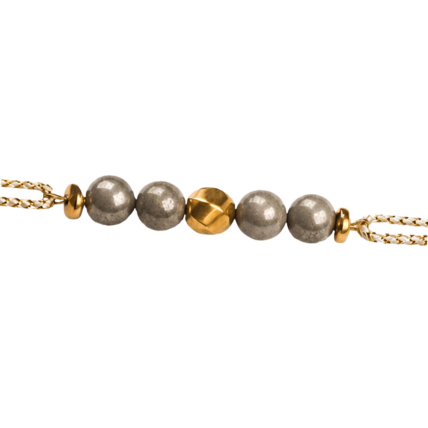 men's natural certified stone rakhis for brother/bhai/bhaiya chakra, evil eye, pyrite, om | each includes roli chawal in glass bottles and greeting card (money magnet pyrite)