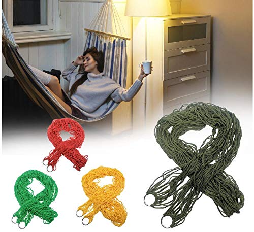 Hamaca De Nylon Portátil para Jardín, Cama Colgante De Nylon para Camping Al Aire Libre, Columpio Neto, Hamaca para Camping, Hamaca, Silla De Hamaca (Rojo)