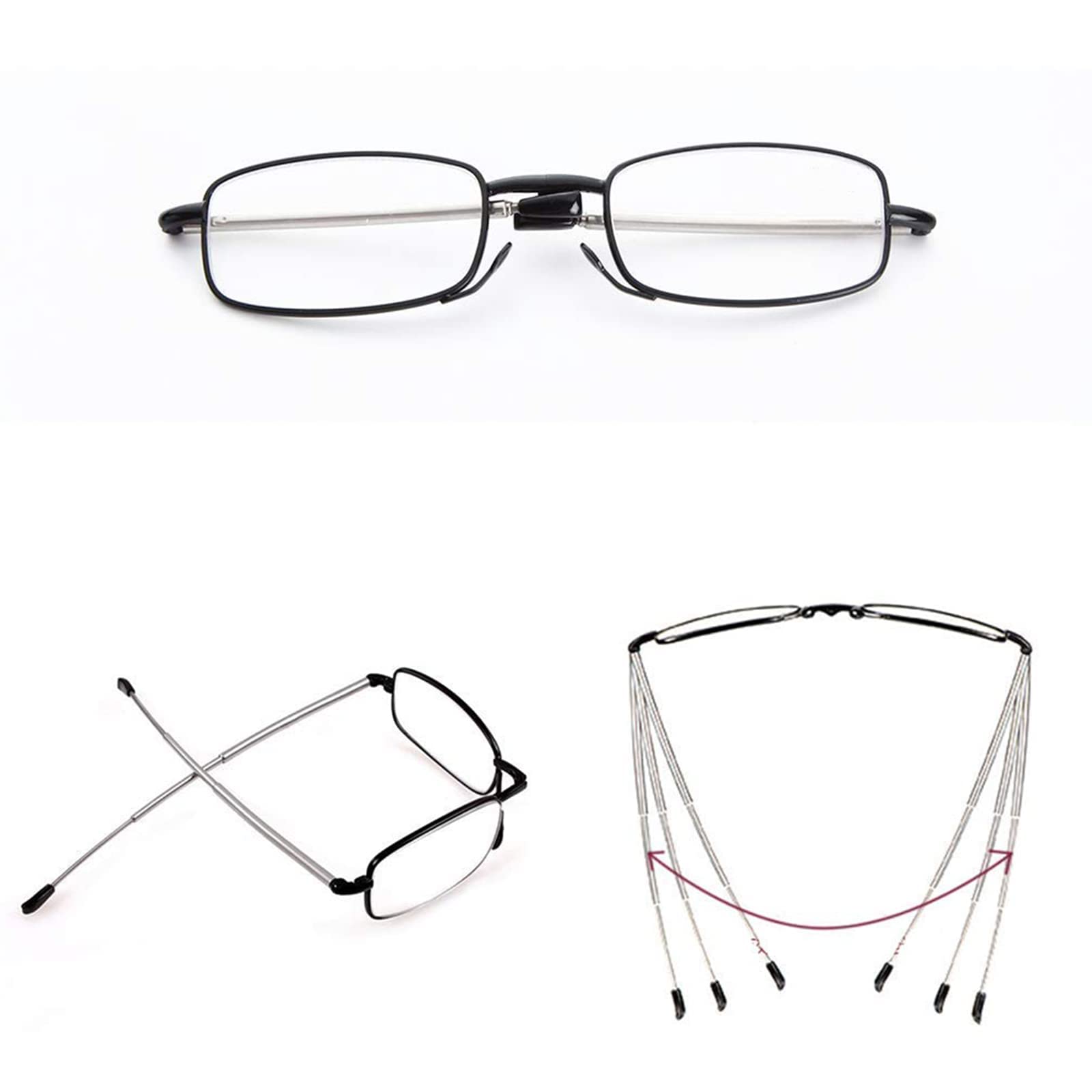 MMOWW 2 Pair Folding Reading Glasses With Flip Case - Image 4