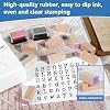 CraftyManor 61 PCS Small Letter Stamps and Ink Pad for Crafting, Clay Alphabet Wooden Rubber Stamp Kit, DIY Craft Scrapbook Supplies for Card Making (Small-63PCS) #4