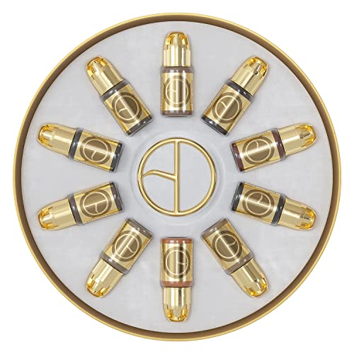 Perma Blend Brow Daddy - Gold Collection Tattoo Ink Kit, Set of 10 - Microblading Ink for Permanent Makeup - Shades Range From Blonde to Black - Vegan (0.5 oz)