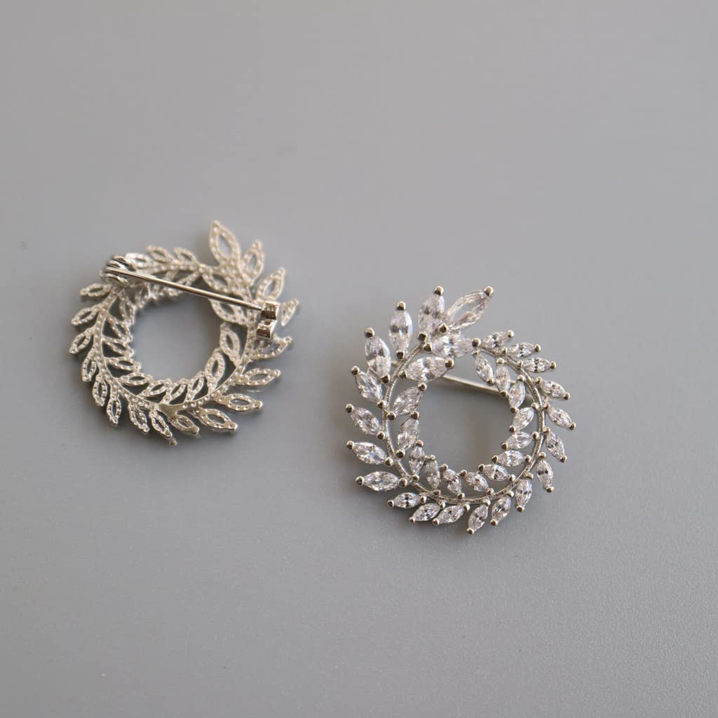 Spilla Fiore Spille Floreali con Strass e Spille per mollette da Donna Accessori di Abbigliamento in Metallo