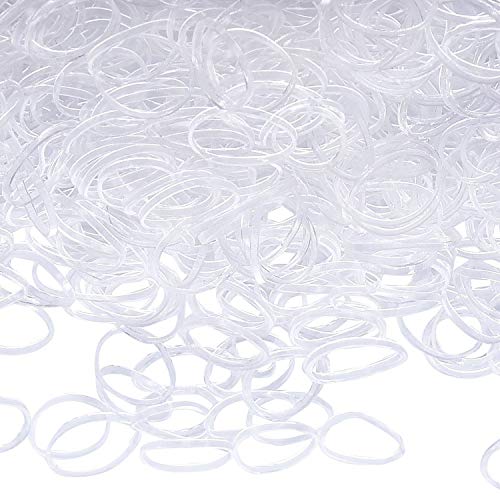 Preisvergleich Produktbild DILISEN Klare Flechtbänder Haargummi Haar Gummibänder, 1000 Packung