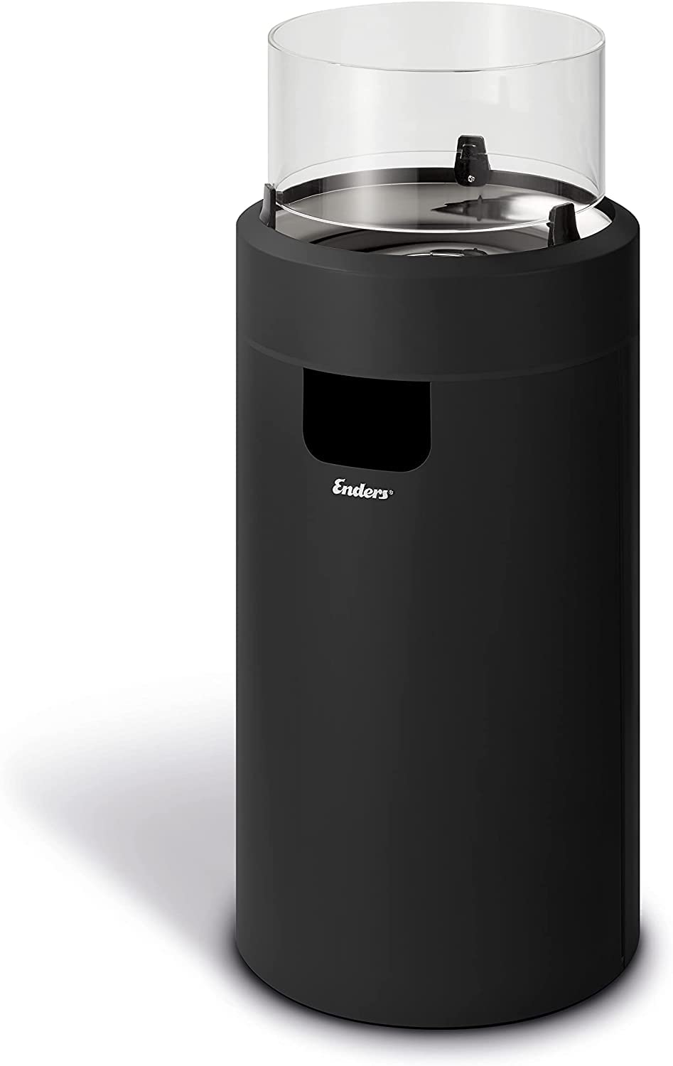 Enders Nova LED M - Caminetto Decorativo Alimentato a Gas - per Patio con Illuminazione Ambientale - Design Moderno - Nero #560033