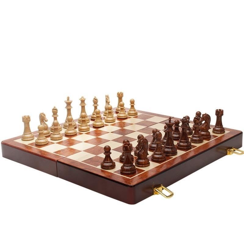 Grand Jeu d'échecs Pliant 2 en 1 Imitation Acrylique échecs