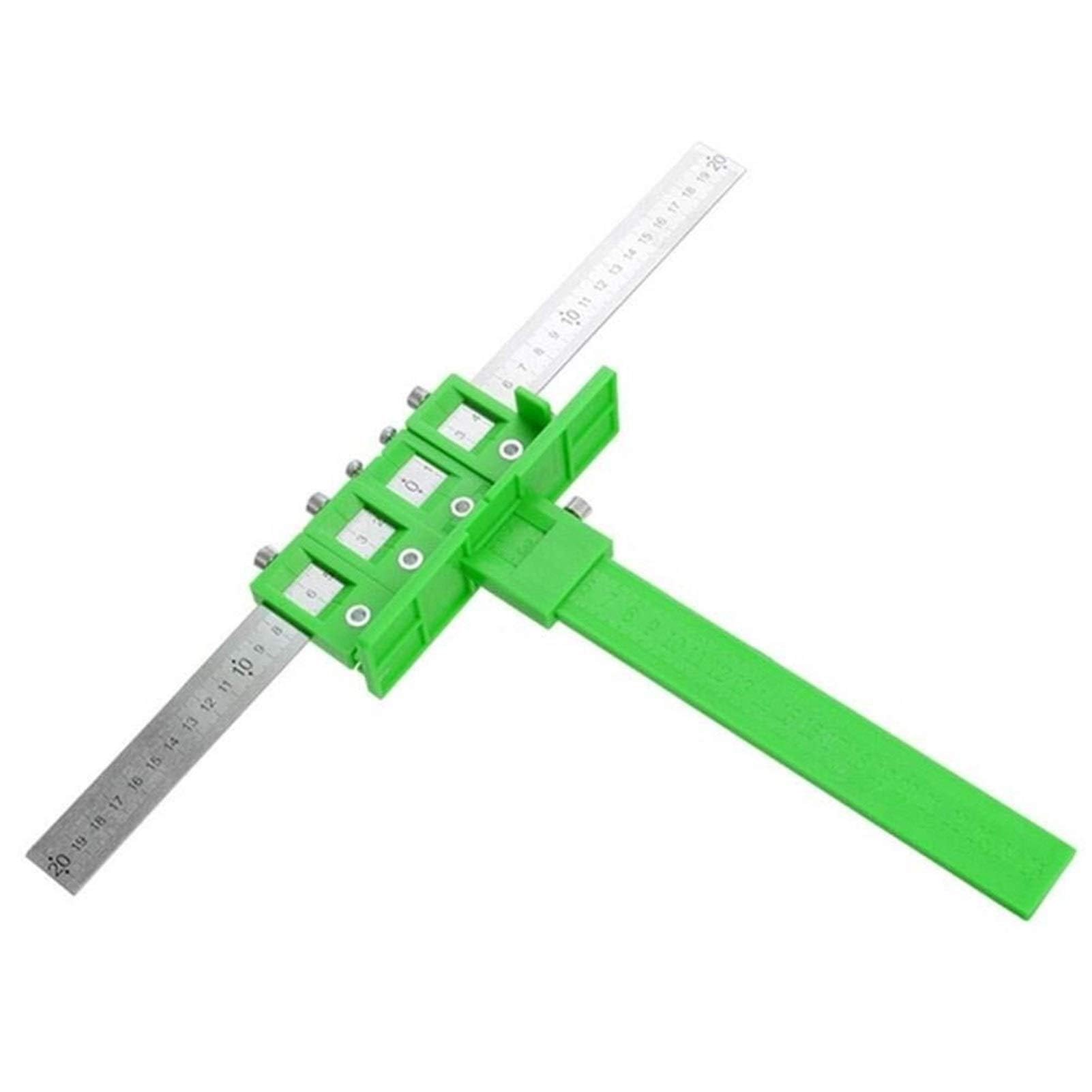 Escuadra de Alta precisión, Kit de Herramientas de guía de Taladro localizador de Punzones Ajustable for carpintería 280x400mm 5mm