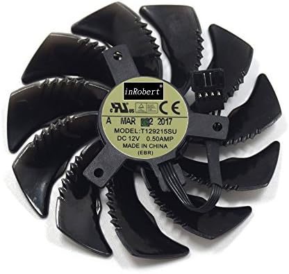 inRobert 88mm P106-100 Graphics Card Cooling Fan for Gigabyte GeForce GTX 1050 Ti RX 480 470 570 580 GTX 1060 G1 Gaming Cooler (Fan-B)