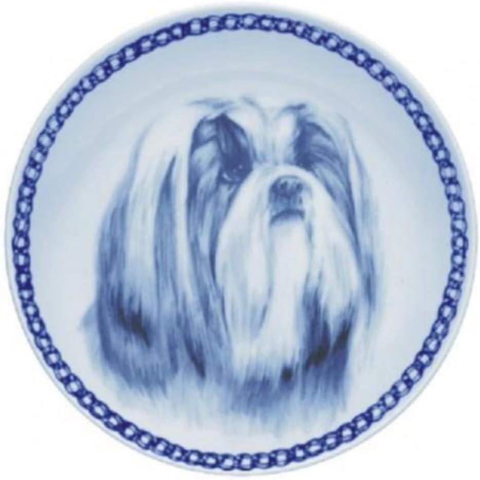 Lhasa Apso Dog Porcelain Plate For all Dog Lovers Size 7.61 Inches