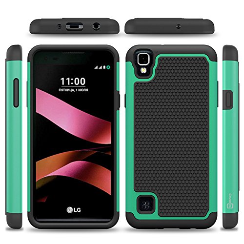 Compatible For Lg Tribute Hd Case, Lg X Style Case Coveron® [Hexaguard Series] Slim Hybrid Hard Phone Cover Case For Lg Tribute Hd/X Style - Teal Mint #TOP4
