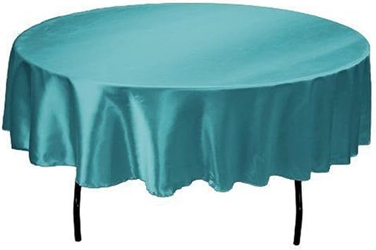 Rose Home Fashion Round Satin Tablecloth Table Cover Solid Color Table Cloth for Christmas Birthday Wedding Party Hotel Decoration