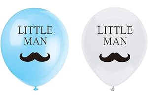MAGJUCHE Little Man Mustache Balloons for Boy Baby Shower or Birthday Party Decorations