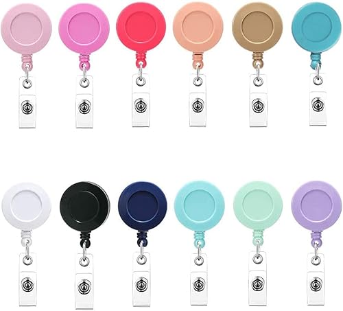 Carrete retráctil colorido para tarjetas de identificación con nombre, carretes de identificación de enfermera, soporte para tarjetas de