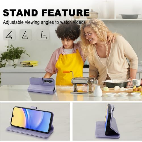 Etui Coque Galaxy A16 housse portefeuille antichoc flip case violet clair