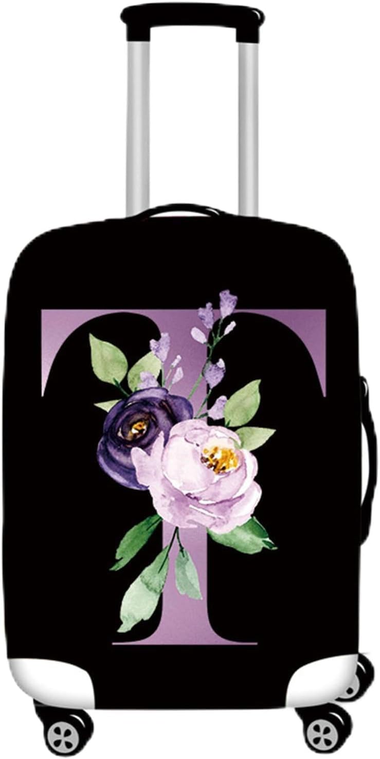 Rosa Kofferschutzhülle Mit Buchstaben - Elastische Schutzhülle Für Reisekoffer 22-24 Zoll