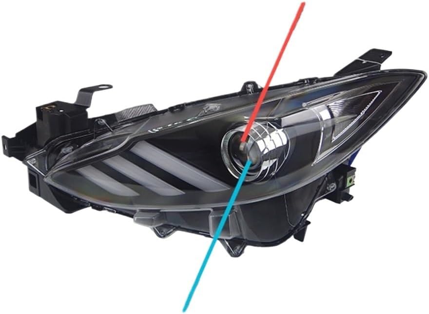 Cars Styling Headlight Compatible With Mazda 3 Mazda3 Axela 2014-2016 Headlights LED Running Lights Bi-Xenon Beam Fog Lights Angel Eyes(Headlight No Bulb)
