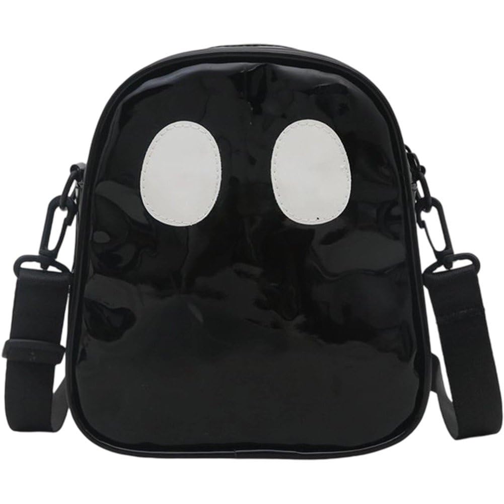 Fituenly Ghost Pu Leather Gothic Crossbody Shoulder Bag with Zipper Closure