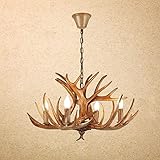 ? Design antler: 1: 1 Forma del retro antler reale, lampadario antler splendido, materiale di resina di alta qualità, pura dipinta a mano, senza inquinamento.