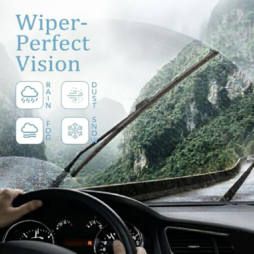 Image of POTAUTO FRONT WIPER BLADES DESIGNED FOR BMW X1 (NEW MODEL) | 26 inch DRIVER & 16 inch PASSENGER SIDE | HIGH PERFORMANCE | PACK OF 2 | F635