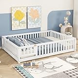 Bellemave Full Size Floor Bed with Slats and...