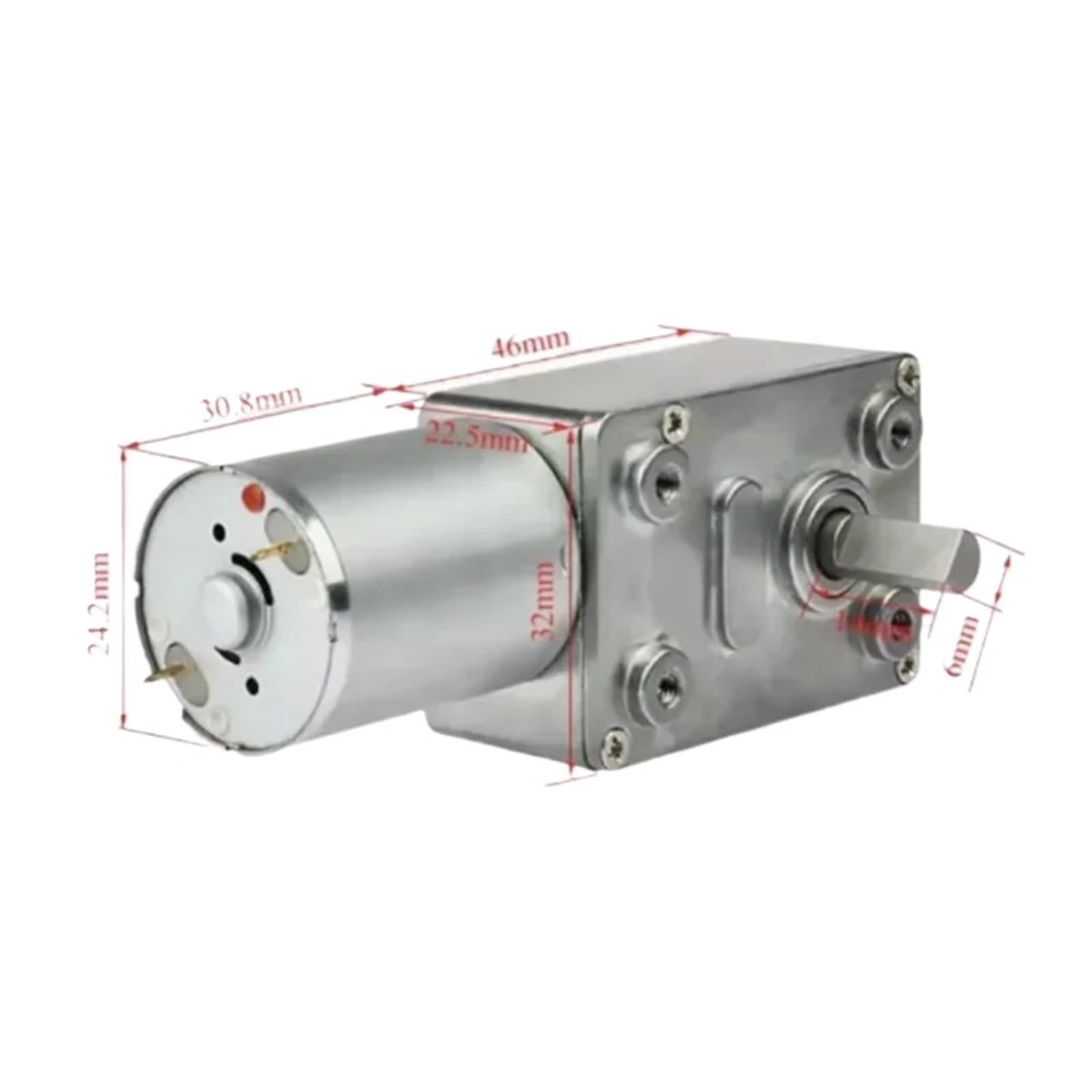 JGY370 DC6V/12V24V 2RPM a 150 RPM Reductor de velocidad de alto par Motor de engranaje helicoidal metálico Motor reversible de engranaje helicoidal de baja velocidad(2 RPM,DC 6 volt)
