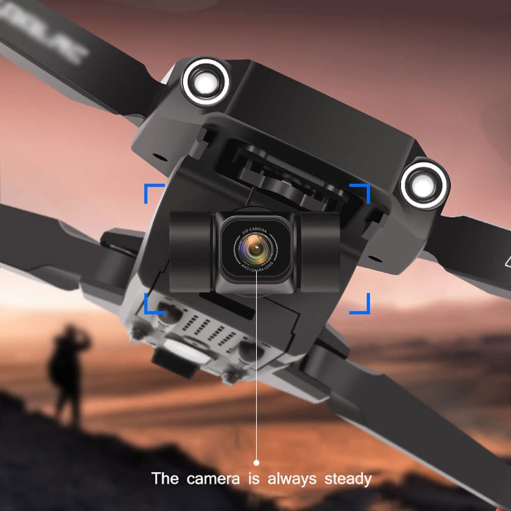 Składany dron GPS z kamerą 6K UHD dla dorosłych, quadkopter z silnikiem bezszczotkowym, automatyczny powrót do domu, śledzenie mnie, odległość zdalnego sterowania 5000 m, zawiera t