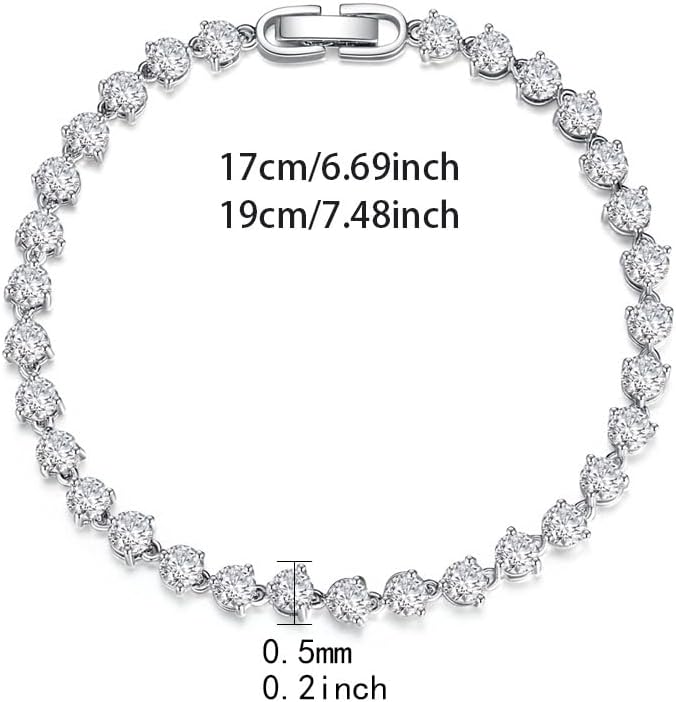 14K Gold Single Row Moissanite Tennis Bracelet, Women's Trendy Design, Perfect for Daily Wear