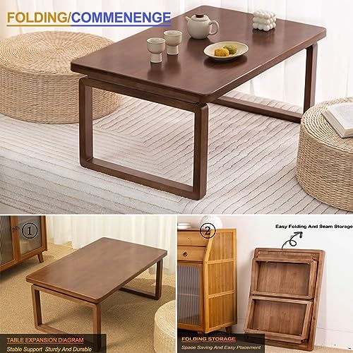 Table basse au sol pliante pour petits espaces: la solution repas et méditation zen - 6