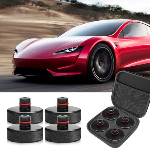 Image of Lifting Jack Pad for Tesla Model 3 /S /X /Y, 4 Pucks with Storage Case, Accessories for Tesla Vehicles