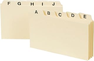 Smead Manila A-Z Card Guides, 3 x 5, 25-Pack