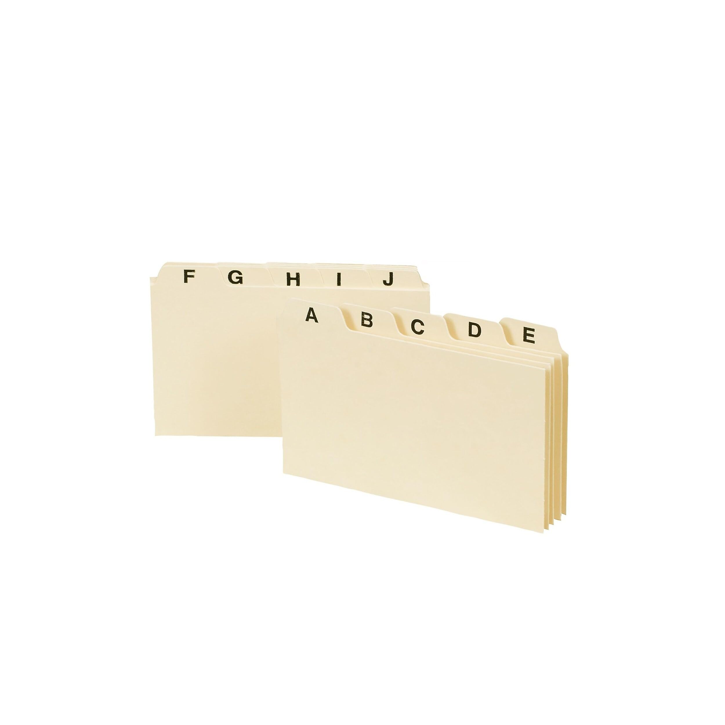 Smead di guida, tinta unita, 1/5-cut Tab (A-Z), 12,7 cm l x 7,6 cm H, Manila, 25 per set (55076)