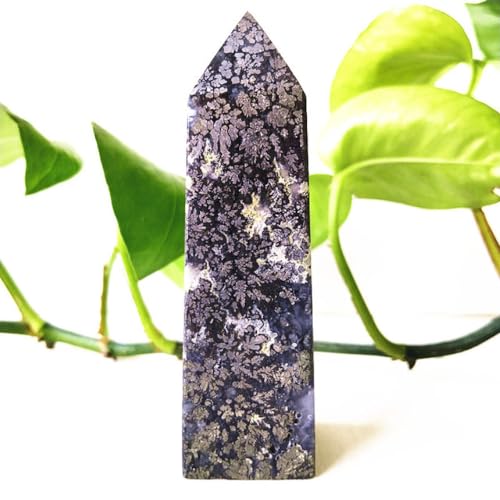 Pointe de baguette en pierre d'agate et pyrite pour cadeau