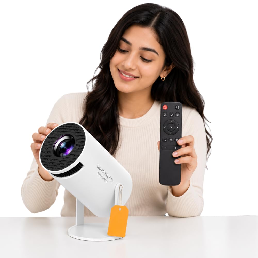 Drumstone (𝐒𝐩𝐞𝐜𝐢𝐚𝐥 𝟏𝟓 𝐘𝐞𝐚𝐫𝐬 𝐖𝐚𝐫𝐫𝐚𝐧𝐭𝐲) Android Smart LED Projector with 4K UHD & 1080P Support, Built-in Streaming Apps, Auto Keystone, 4000 Lumens, 150 Inch Display-image-26