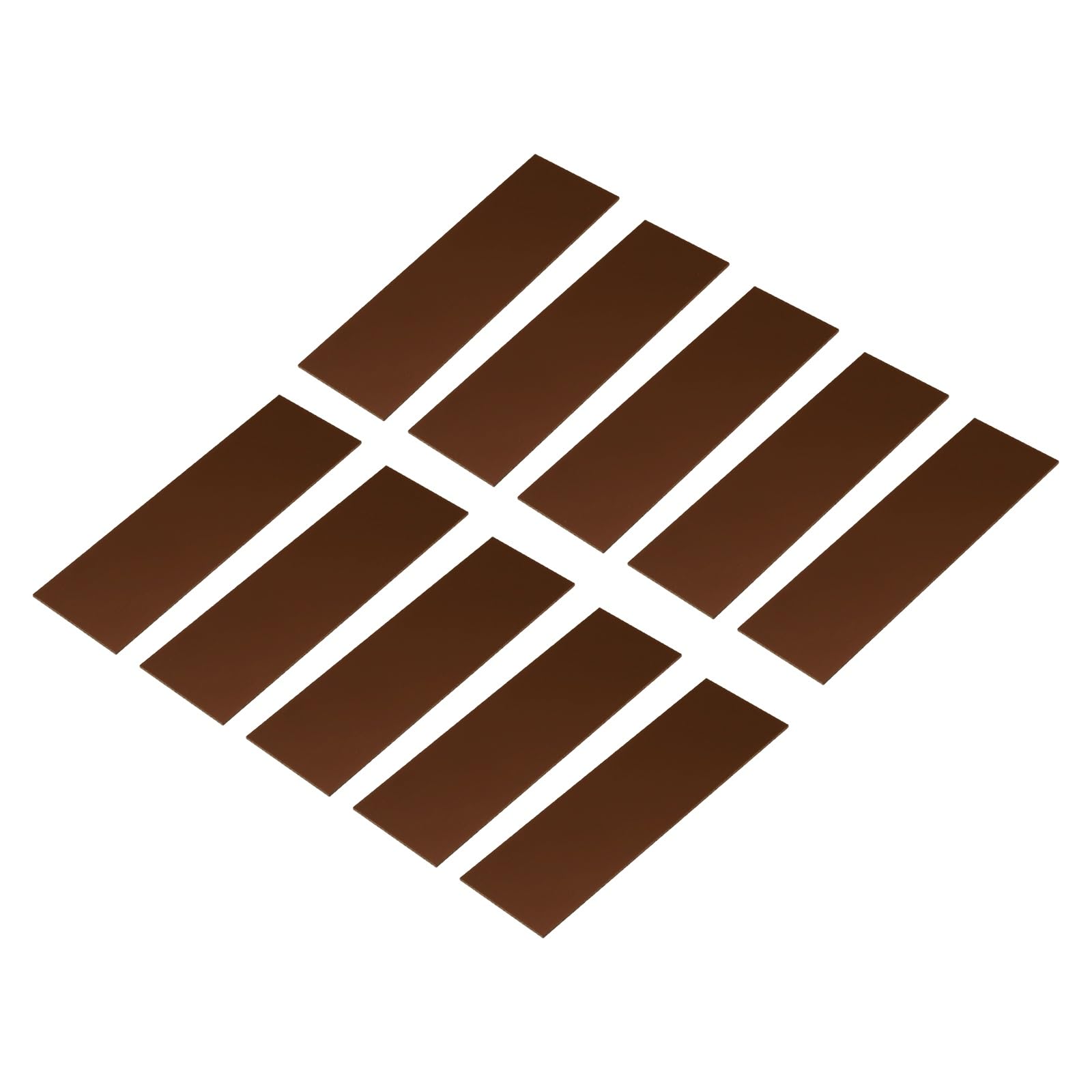 sourcing map 10Pcs Knife Handle Liner 6" x 2" x 0.06" G10 Spacer Sheets Handle Liners Material for Knife Scales Slabs Making Supplies Tool, Dark Brown