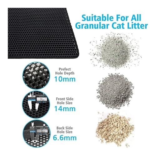 Tapis de litière pour chat fini les corvées de balai au sol