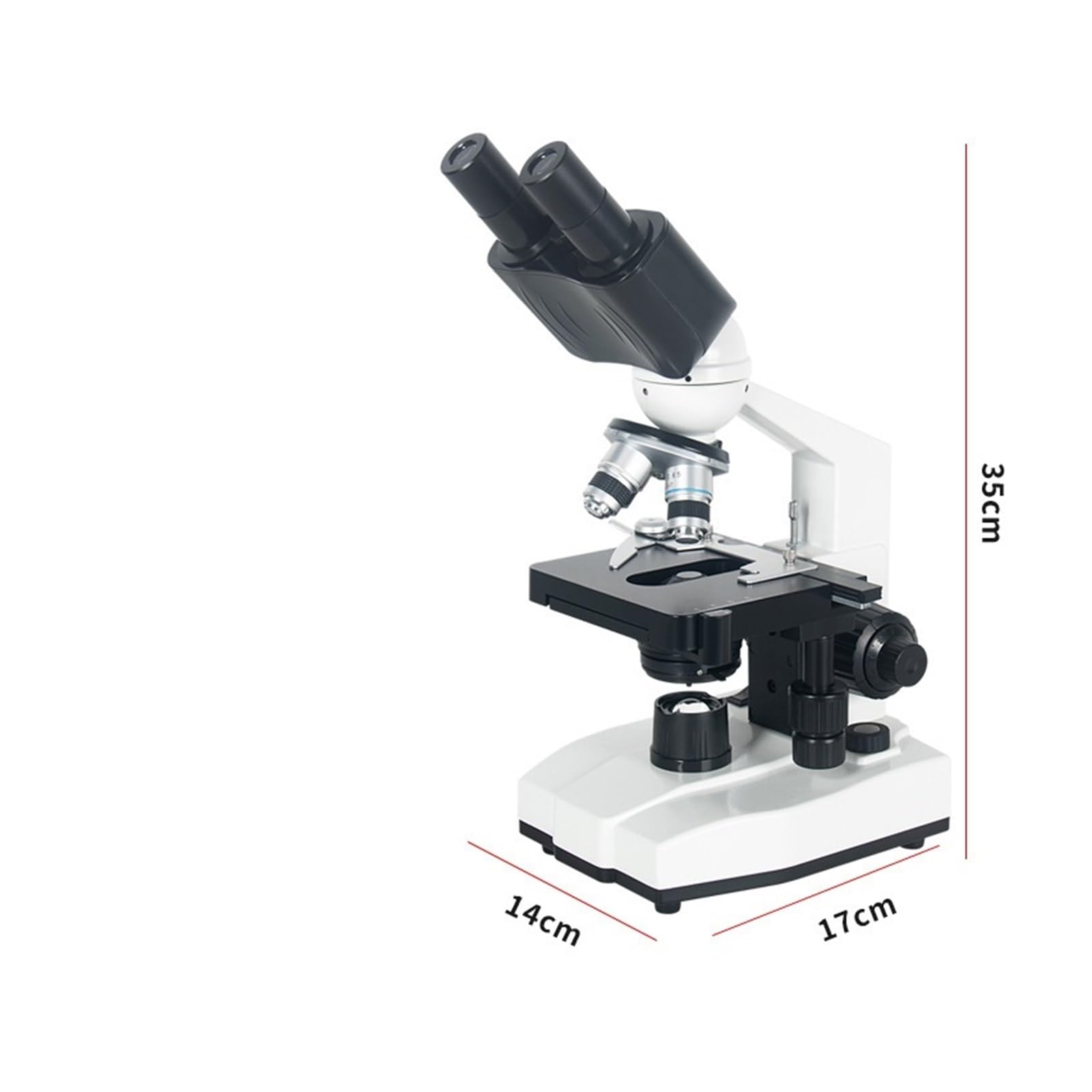 Mikroskop dziecięcy Mikroskop dwuokularowy profesjonalny mikroskop mechaniczny z dwuwarstwową platformą mechaniczną do laboratorium cyfrowego