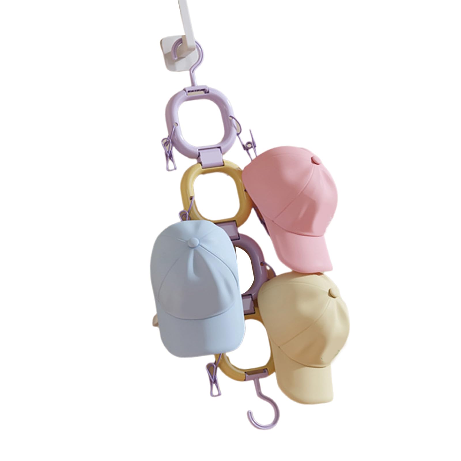 Shurhome Closet Door Organiser Wall Mounted Hat Rack Space Efficient Baseball Caps Storage Solution for Bedroom Entryway Student Dormitory Door Hat Organiser